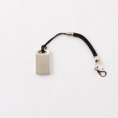 USB kim loại có móc khóa USB kim loại Flash Drive Logo Laser Thực hiện theo thiết kế tùy chỉnh
