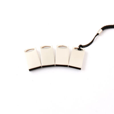 USB kim loại có móc khóa USB kim loại Flash Drive Logo Laser Thực hiện theo thiết kế tùy chỉnh