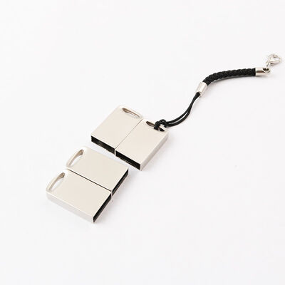 USB kim loại có móc khóa USB kim loại Flash Drive Logo Laser Thực hiện theo thiết kế tùy chỉnh