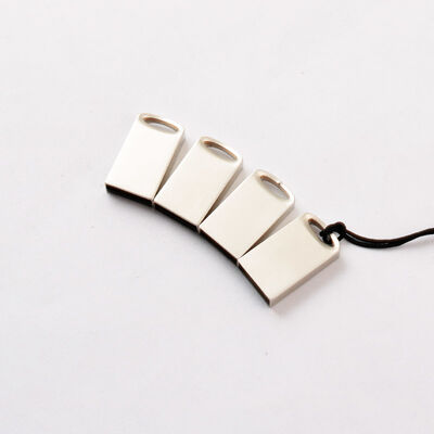 USB kim loại có móc khóa USB kim loại Flash Drive Logo Laser Thực hiện theo thiết kế tùy chỉnh