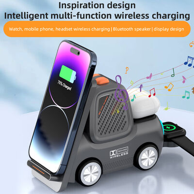 Bộ sạc không dây đa chức năng sạc tiêu chuẩn có giao diện đầu vào USB-C và in logo hoặc laser có thể tùy chỉnh để linh hoạt