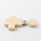 Ổ đĩa flash USB hình chữ thập bằng gỗ USB nhanh 2.0 3.0 1GB 256GB