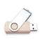 Hình dạng xoắn bằng gỗ Ổ đĩa USB bằng kim loại Hộp đựng bằng kim loại Màu tre dập nổi LOGO