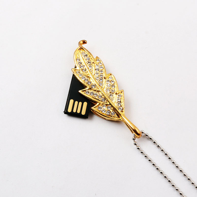 Con chip ẩn bên trong lá USB Flash Drive Phong cách đồ trang sức Tốc độ nhanh