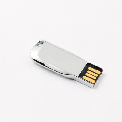 Bạc Sáng bóng Thân kim loại Ổ đĩa USB 2.0 64GB 128GB 20MB / S Phù hợp với tiêu chuẩn Hoa Kỳ