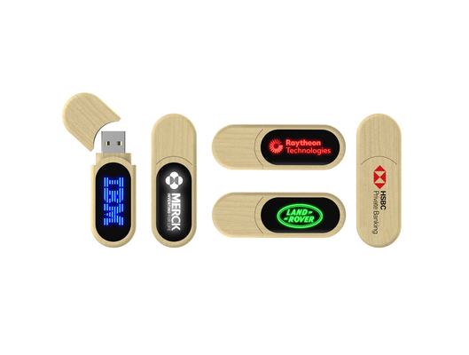 Đèn LED Ổ đĩa flash USB bằng gỗ Tốc độ nhanh khi đọc USB trên máy tính sẽ sáng bóng