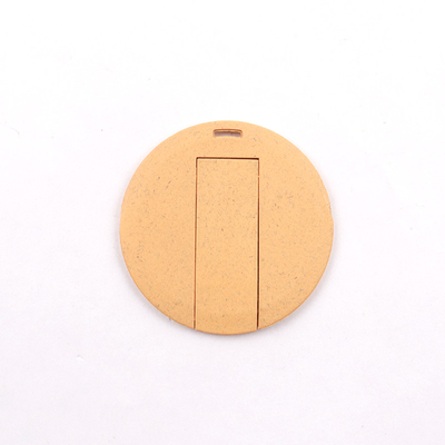 Tái chế Rơm Chất liệu Thẻ USB Stick Quà tặng khuyến mãi 2.0 20MB/S 64GB 128GB