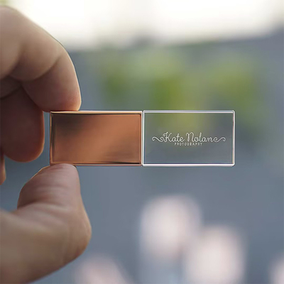 Khắc hoặc in logo Ổ đĩa flash USB pha lê tốc độ nhanh với loại C và UDP