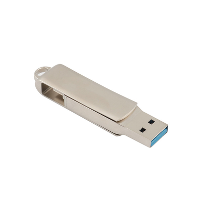 Thân bạc Laser LOGO Loại C USB có lỗ khóa có thể đặt dây buộc và móc khóa