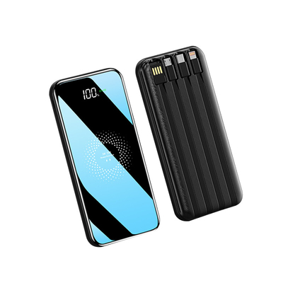 Cáp 4 ngân hàng điện 10000MAH tốc độ cao có logo in / khắc trên thân