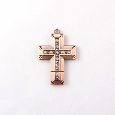 128GB Crystal USB Flash Drive Bulk Cruciform Necklace hình dạng cho Giáng sinh hoặc kỳ nghỉ