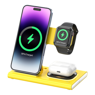 Sạc gấp không dây nhanh 3 trong 1 cho tai nghe iPhone