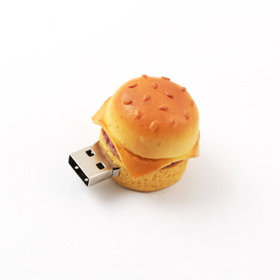 Hamburger hình dạng với dung lượng 512GB ổ đĩa flash USB tùy chỉnh với lưu trữ dữ liệu 10 năm