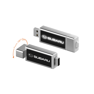 Giống như hình ảnh hiển thị Crystal USB Stick với đèn LED để hỗ trợ tải lên dữ liệu