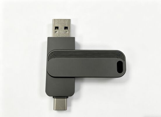 Súng Màu Đen USB 3.0 + Loại C 1005 Đã Đạt Thử Nghiệm H2 Loại C Ổ Đĩa Flash USB Nhanh Phù Hợp Với Tiêu Chuẩn Hoa Kỳ Và EU