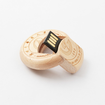 360 Drgee Twist Ổ đĩa flash USB bằng gỗ 2.0 15MB / S Logo dập nổi