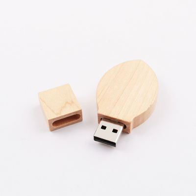 Usb Gỗ Hình Lá 3.0 Tốc Độ 100MB-80MB/S Khắc Logo Cả Hai Mặt