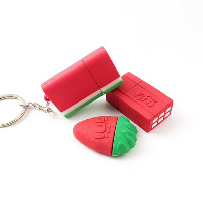 Khuôn mở PVC Dễ thương Thanh USB Dưa hấu Hình Dâu tây Sô cô la