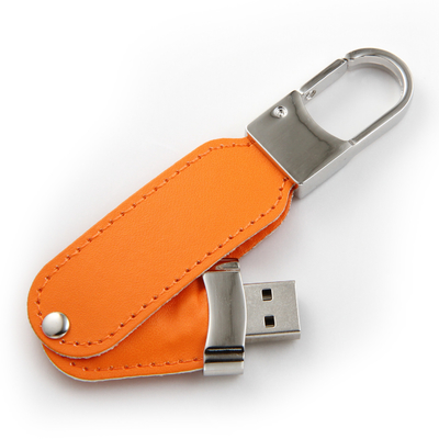 Dập nổi Logo bằng da PU Ổ đĩa flash USB 2.0 102x25x10mm 8GB