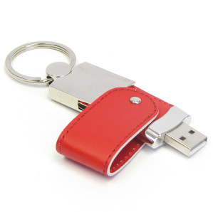 Thanh USB bằng da kim loại 2.0 với Logo dập nổi / Laser / In