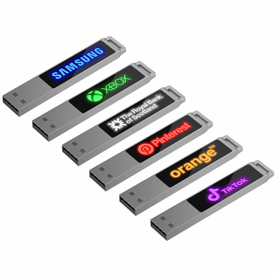 Ổ đĩa flash USB pha lê tốc độ nhanh ROSH 16GB 128GB với đèn LED