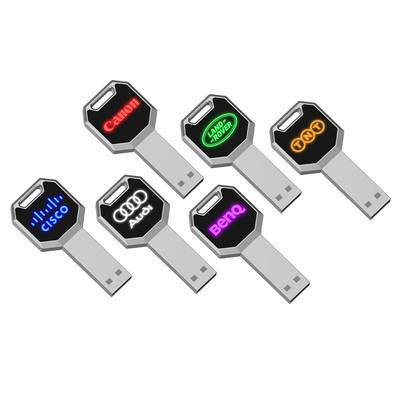 LED ánh sáng pha lê Ổ USB 2.0 128GB Chip flash tốc độ nhanh 15MB / S