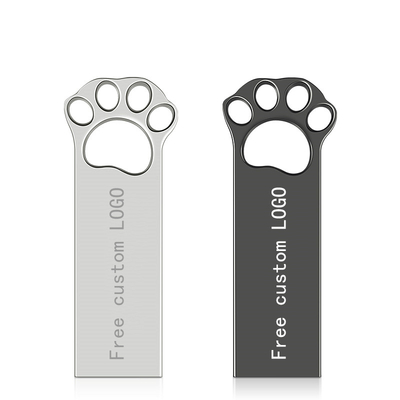 Dog Paw Shapes Metal USB Flash Drive 2.0 128GB 256GB Tốc độ 15MB / S