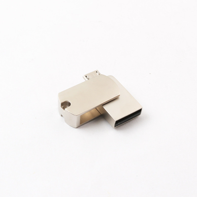 Ổ đĩa flash USB OTG Android Silver 32 GB 16GB 8GB Logo Laser