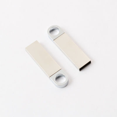 4GB 8GB 16GB Ổ đĩa flash USB kim loại Logo Laser 2.0 Thẻ nhớ USB màu bạc