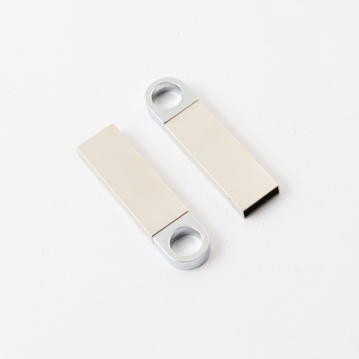4GB 8GB 16GB Ổ đĩa flash USB kim loại Logo Laser 2.0 Thẻ nhớ USB màu bạc