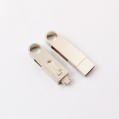 Kim loại OTG 3.0 Micro Usb Stick 128GB 7mm cho việc sử dụng điện thoại Android