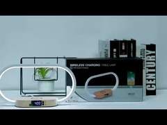 Vật liệu tái chế Sạc không dây Sạc gỗ Sạc nhanh với đồng hồ và ánh sáng