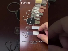 Phần tinh thể lớn có thể khắc Logo USB Stick 2.0 Acrylic trong suốt