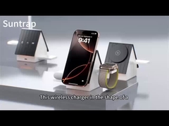 Màu trắng và màu xám có thể chọn sạc nhanh Bộ sạc không dây OEM LOGO Hỗ trợ cho LOGO